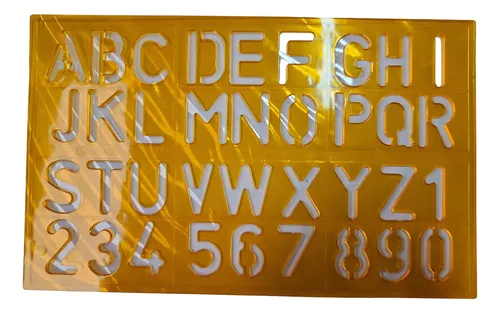 regla plantilla de letras