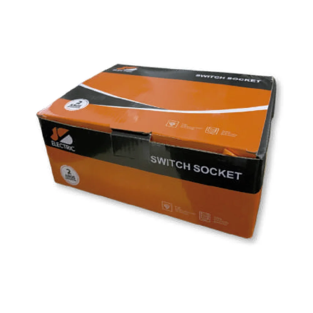 toma Doble Importada Naranja 15A Karluz UE 200 KL-1077
